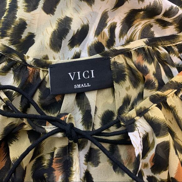 Vici tassel sisters leopard print blouse - Picture 6 of 8